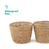 18cm Medium Seagrass Plant Pots Set of 3